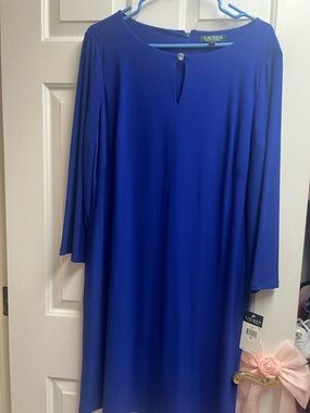 Ralph Lauren Royal Blue Crewneck Dress